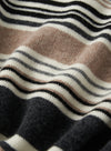 Wool Cashmere Striped Cardigan