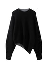 Asymmetric Hem Wool Sweater