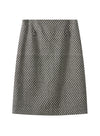 Plaid Wool Pencil Skirt