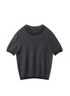 Striped Neck Cashmere Sweater