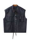 Denim Moto Biker Vest