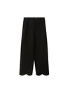 Wavy Hem Casual Straight-Leg Trousers