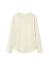 Cotton Basic Color Long Sleeved T-Shirt