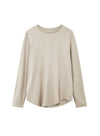 Cotton Basic Color Long Sleeved T-Shirt