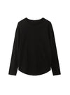 Cotton Basic Color Long Sleeved T-Shirt