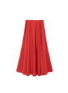 Black/Red Hepburn Pleated Skirt