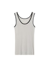 U-hals farveblok tanktop