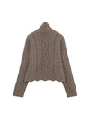 Knitted Yak Wool Turtleneck Sweater