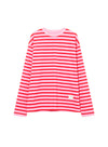 Candy stribet rund hals langærmet T-shirt