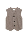 Classic Wool V-Neck Sleeveless Vest