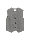 Classic Wool V-Neck Sleeveless Vest