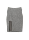 Slit Design Lady Wool Skirt