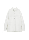 White Denim Pullover Shirt