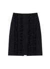 British Style Flower Pleated Skirt