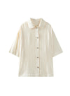 Pleated Short-Sleeved Shirt