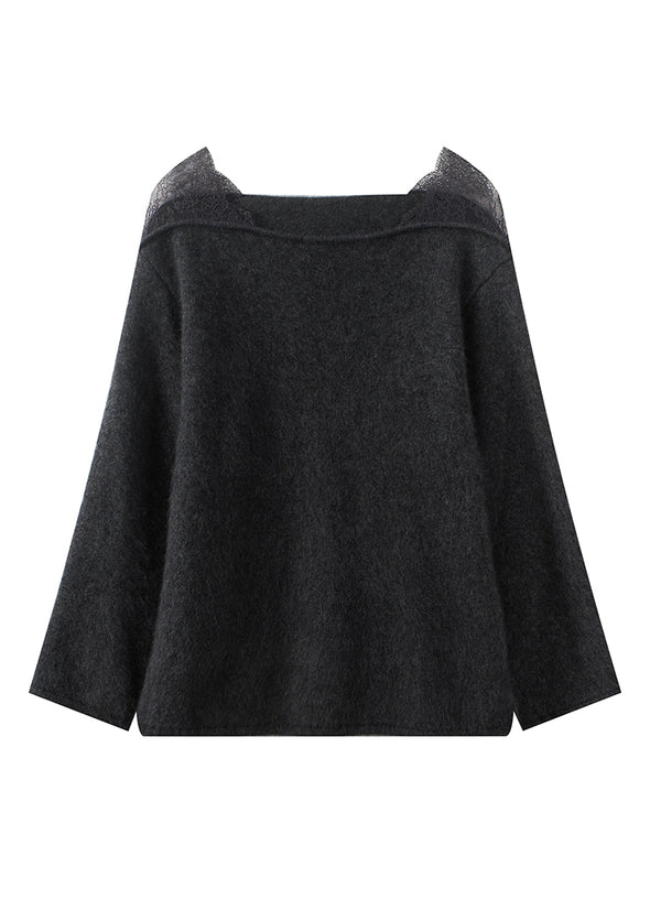 Lace Off-Shoulder Sweater