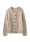 Wool Cable Cardigan