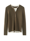 Wool Henley Layered Top