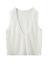 V-hals blomsterblonde tanktop