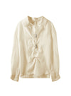 Drawstring Linen Shirt