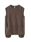 Linen Stripe Sleeveless Top