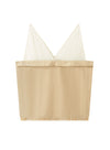 V-hals blomsterblonde tanktop