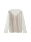 Sheer Mesh Backless Two-piece Top