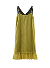 V-Neck Layered Slip Dress