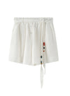 Sommer linned stribede shorts
