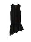 Linen V-Neck Stripe Dress