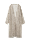 Hulstrikket cardigan i hør