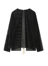 Sheer Ribbed Cover-Up Top