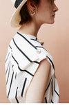 Relief Striped Sleeveless Shirt