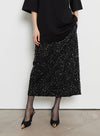 Apricot Black Matte Sequin Skirt