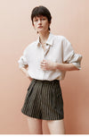 Summer Linen Striped Shorts