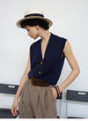 Retro Sleeveless Cardigan Vest