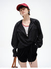 Designer Style Drawstring Zipper Shirt