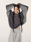 Gray Casual Hoodie