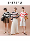 Candy Striped Round Neck Long Sleeved T-Shirt