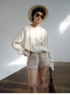 Linen Embroidered Shorts