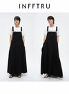 Slankende denim overall kjole