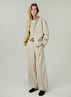 Dual Waistband Wide Leg Pants
