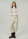 Dual Waistband Wide Leg Pants