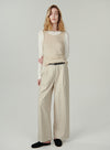 Dual Waistband Wide Leg Pants