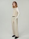 Dual Waistband Wide Leg Pants