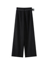 Dual Waistband Wide Leg Pants