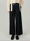 Dual Waistband Wide Leg Pants