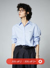 Lyocell Embroidered Long Sleeved Shirt