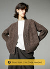 Flower Yarn V-Neck Wool Cardigan