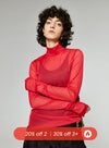 High Collar Long Sleeved T-Shirt